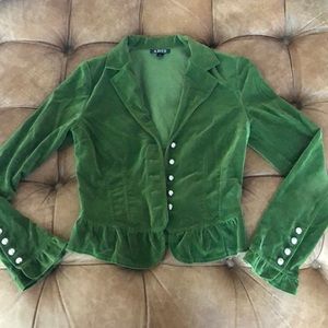 Vintage Velvet green blazer